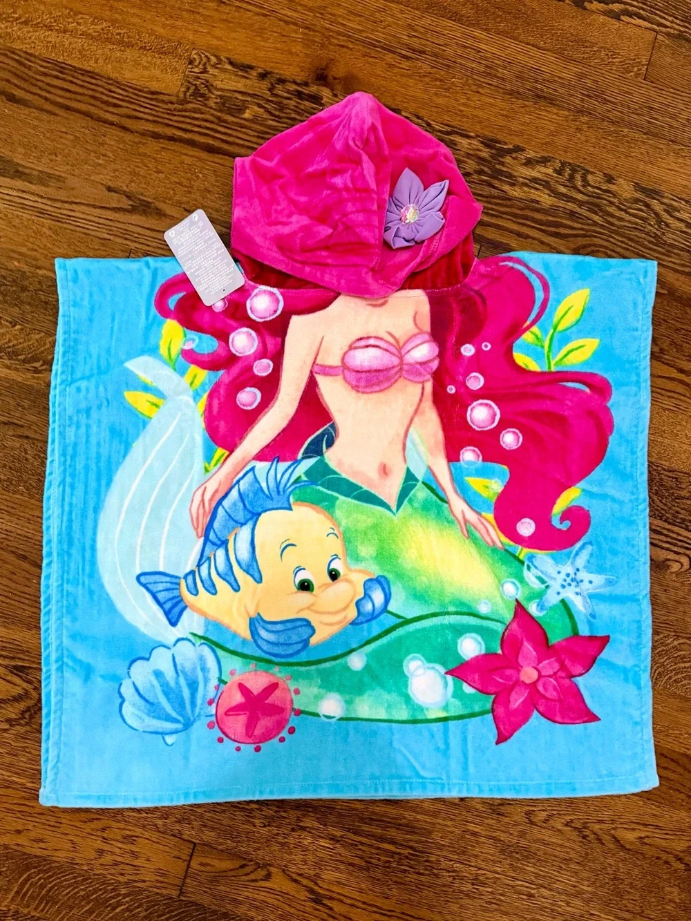 NWT Disney Store Little Mermaid Ariel Hooded Poncho